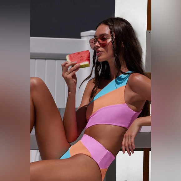 Beach Riot Joyce One Piece Crush Colorblock XS - Picture 3 of 6